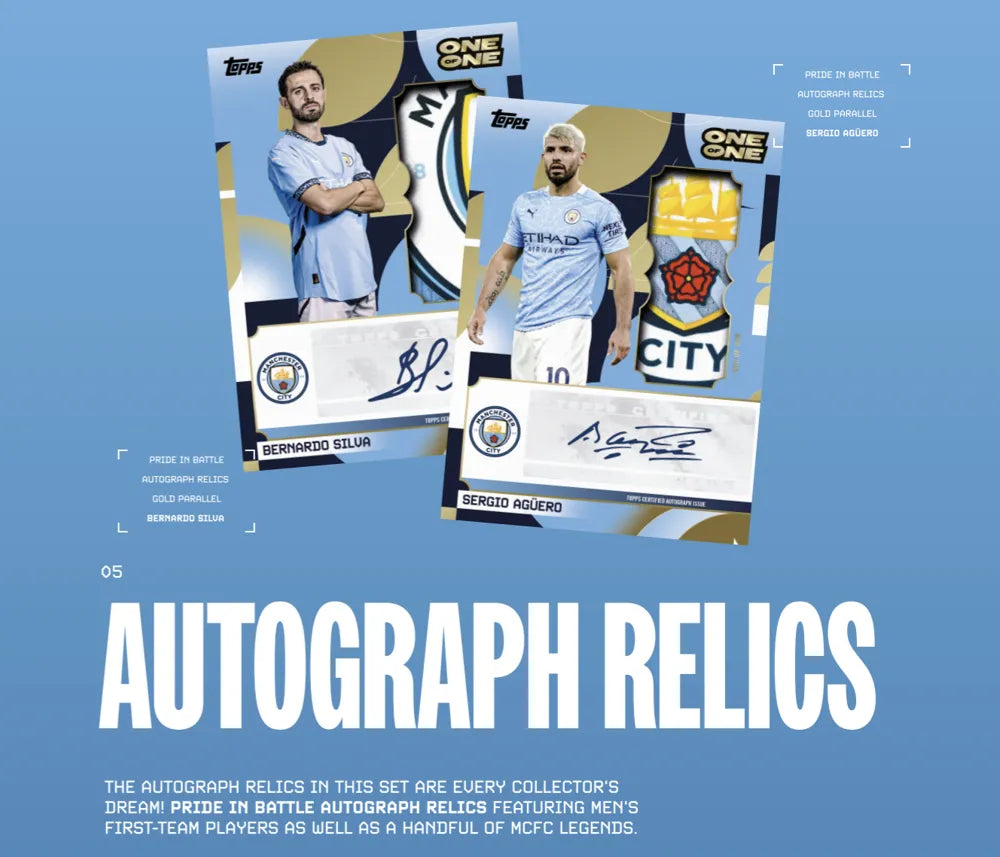 Manchester city topps box team set 2024 25 autograph