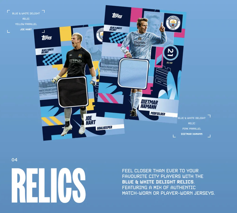 Manchester city topps box team set 2024 25 relics
