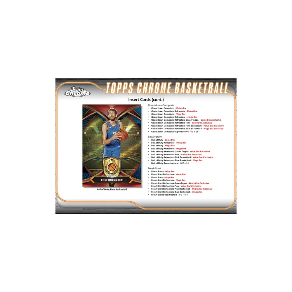 Topps Chrome Basketball 2024/25 - Mega Box 2025