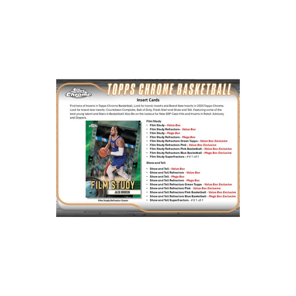 Topps Chrome Basketball 2024/25 - Mega Box 2025