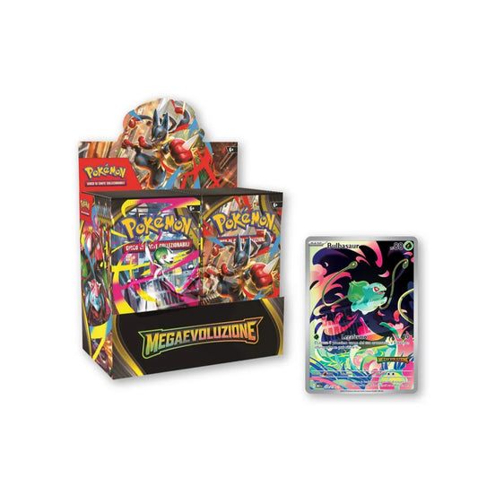 Pokémon Megaevoluzione - Display mit 36 Boosterpäckchen und Promo-Topper