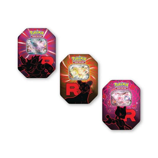 Tris Tin da collezione Team Rocket: Mewtwo Nidoking Persian