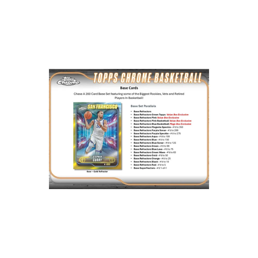 Topps Chrome Basketball 2024/25 - Mega Box 2025